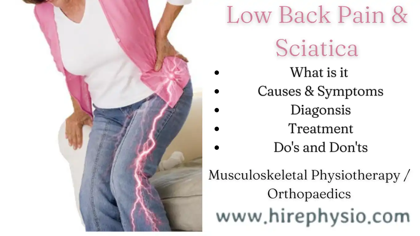 What is Sciatica and Low Back pain, Causes, Symptoms, Diagnosis, and Quick Effective Treatment in Physiotherapy